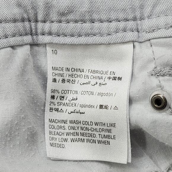 Style&Co Pants Womens 10 Gray Mid Rise Crop Capri Seamed Legs Slim Side Slit Hem - Picture 6 of 12